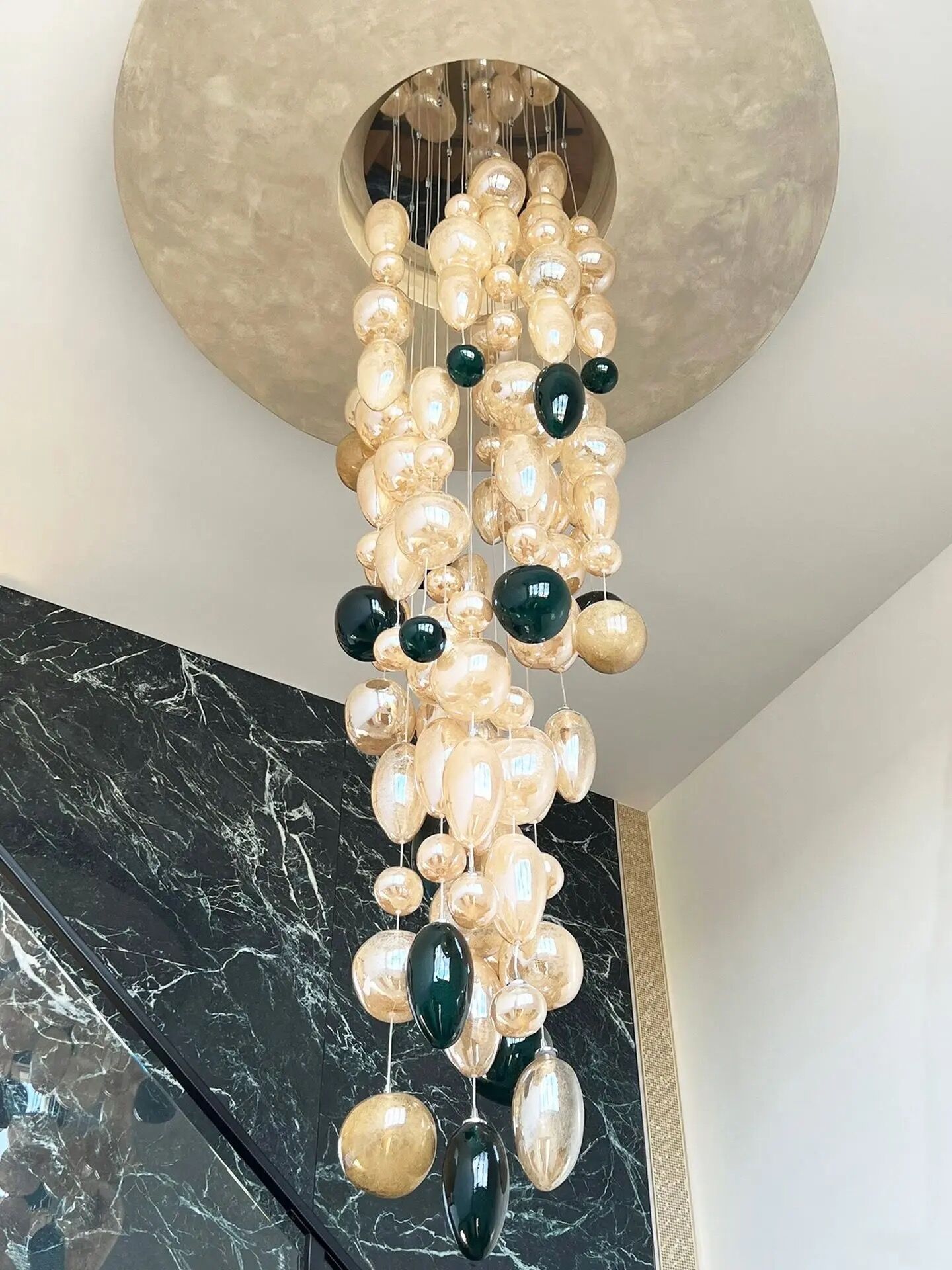 Glass Pendant Light, Made in France, Handblown - Image 5