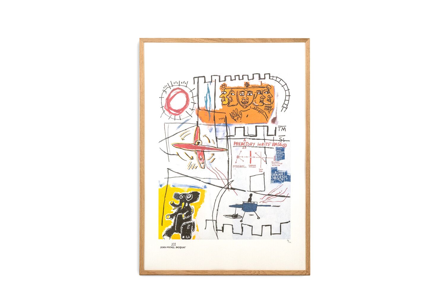Jean-Michel Basquiat Color Silkscreen Print. 1990s.