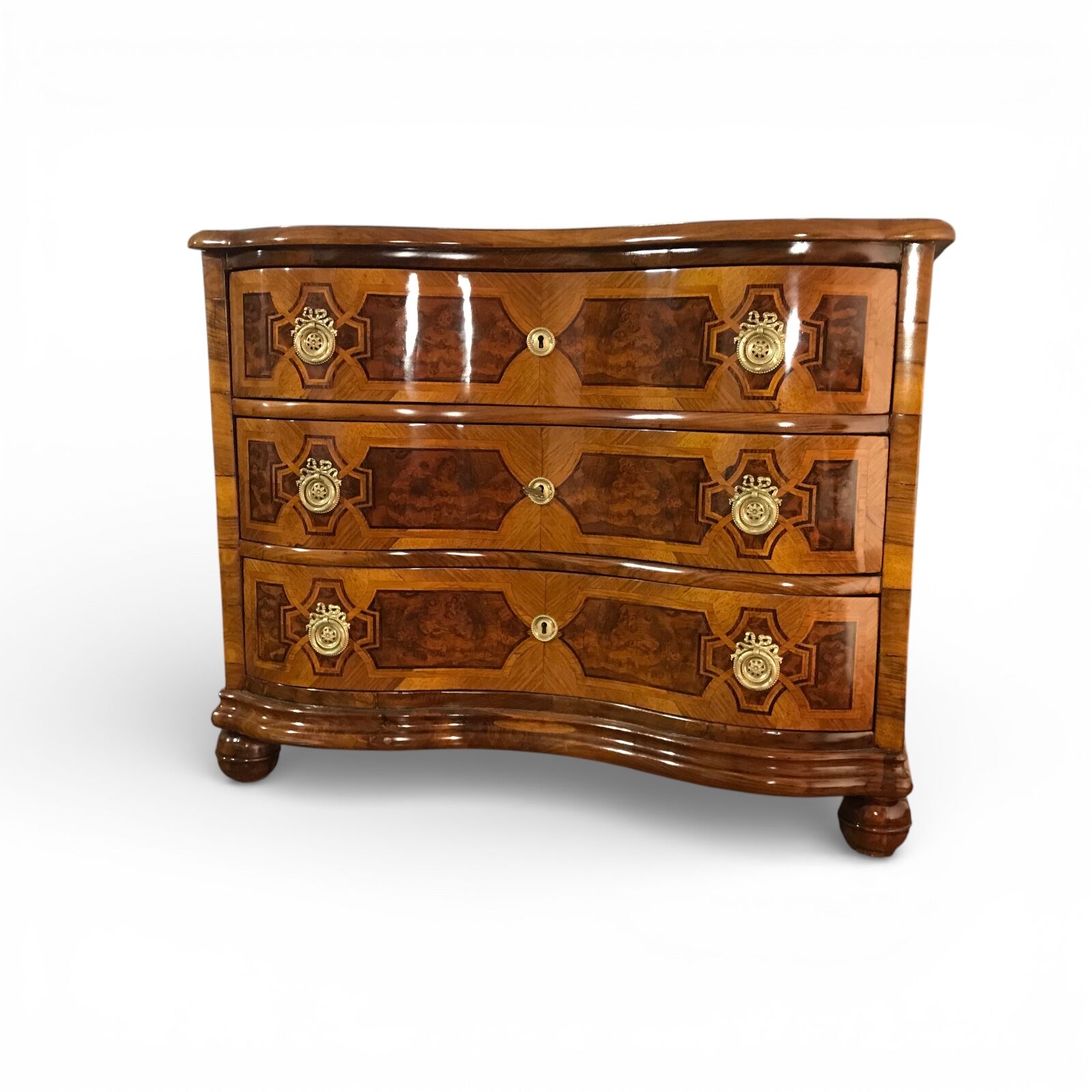 German Baroque Walnut Chest- front view- Styylish