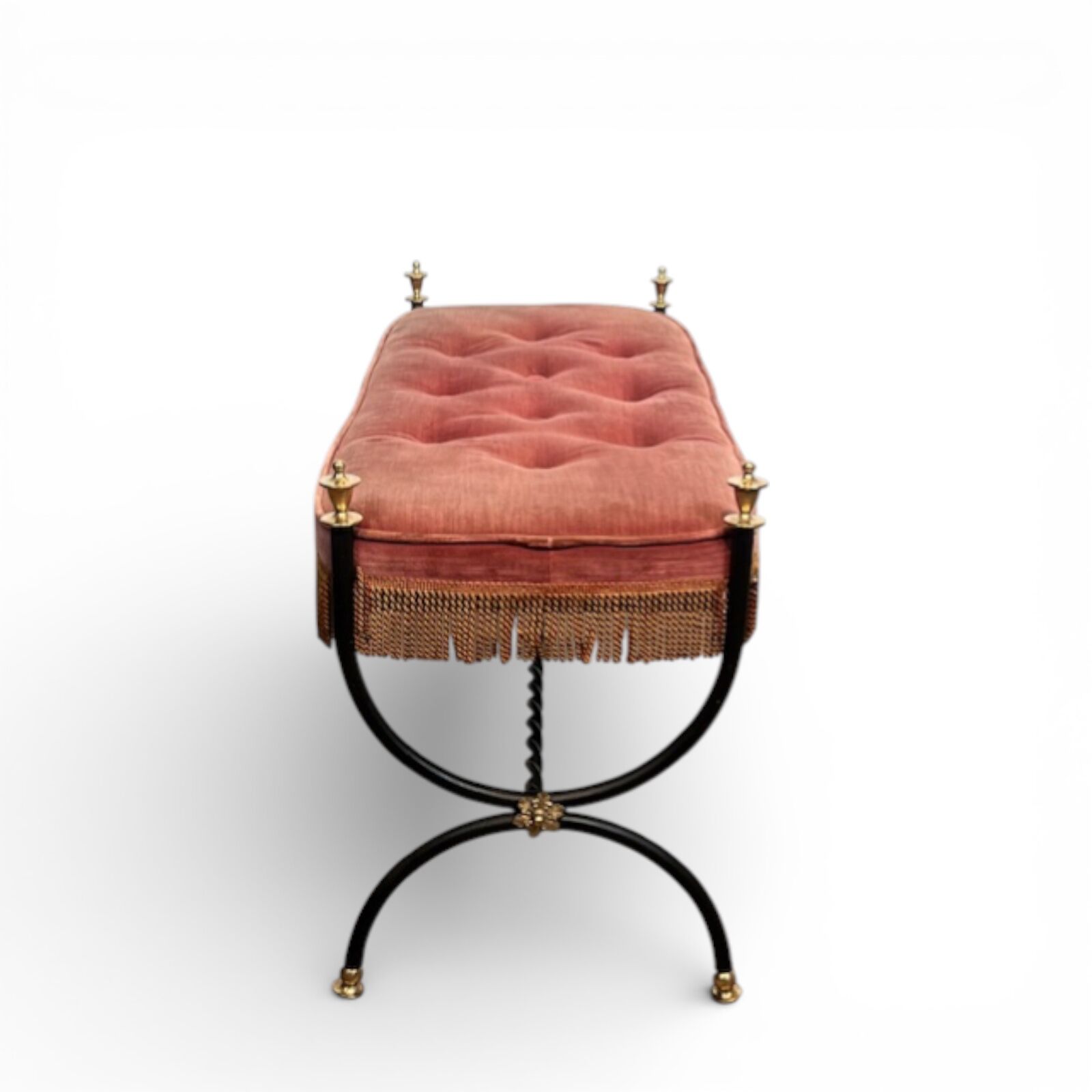 French Wrought Iron Bench, c. 1950 — Maison Jansen Style, Neoclassical - Image 2