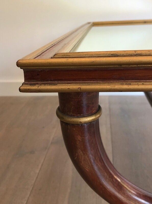 Maurice Hirch for Maison Jansen Gilt Wood Coffee Table, 1940's - Image 5