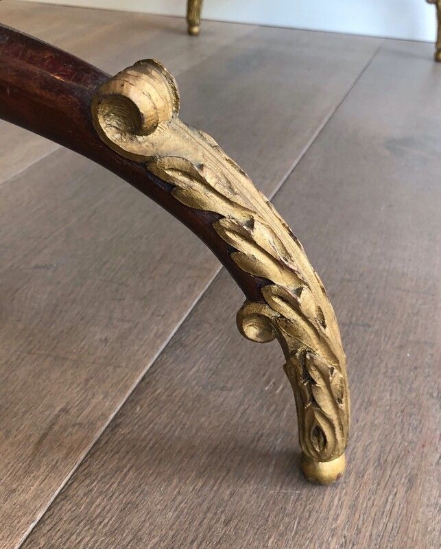 Maurice Hirch for Maison Jansen Gilt Wood Coffee Table, 1940's - Image 9