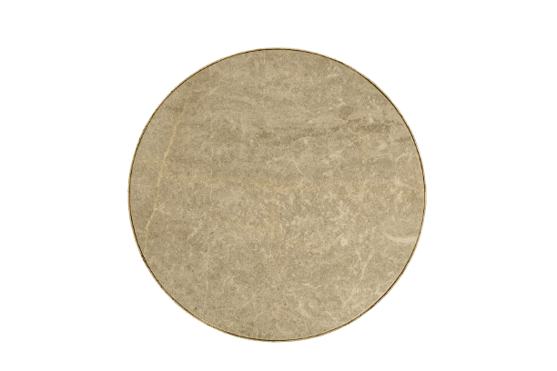 Bamboo-style Pedestal Table, Gold Metal Base - Image 11