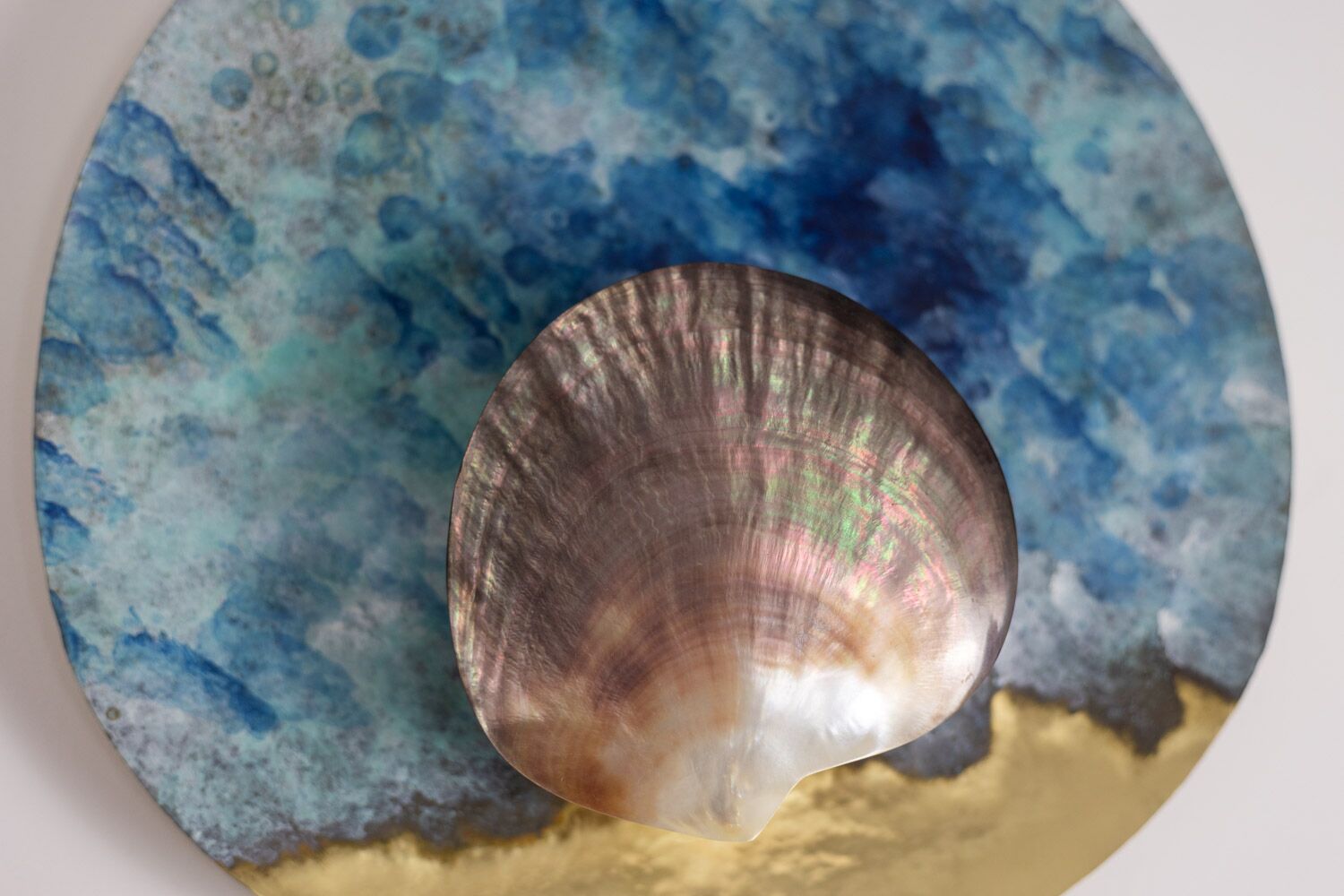 “Black Mother-of-pearl” Lights, Pair, Contemporary Work - Image 3