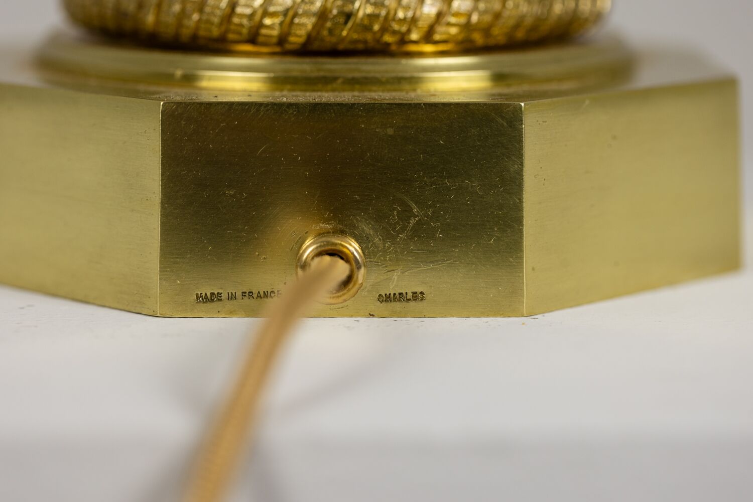 Maison Charles Egg Lamp, Signed, 1970s - Image 7