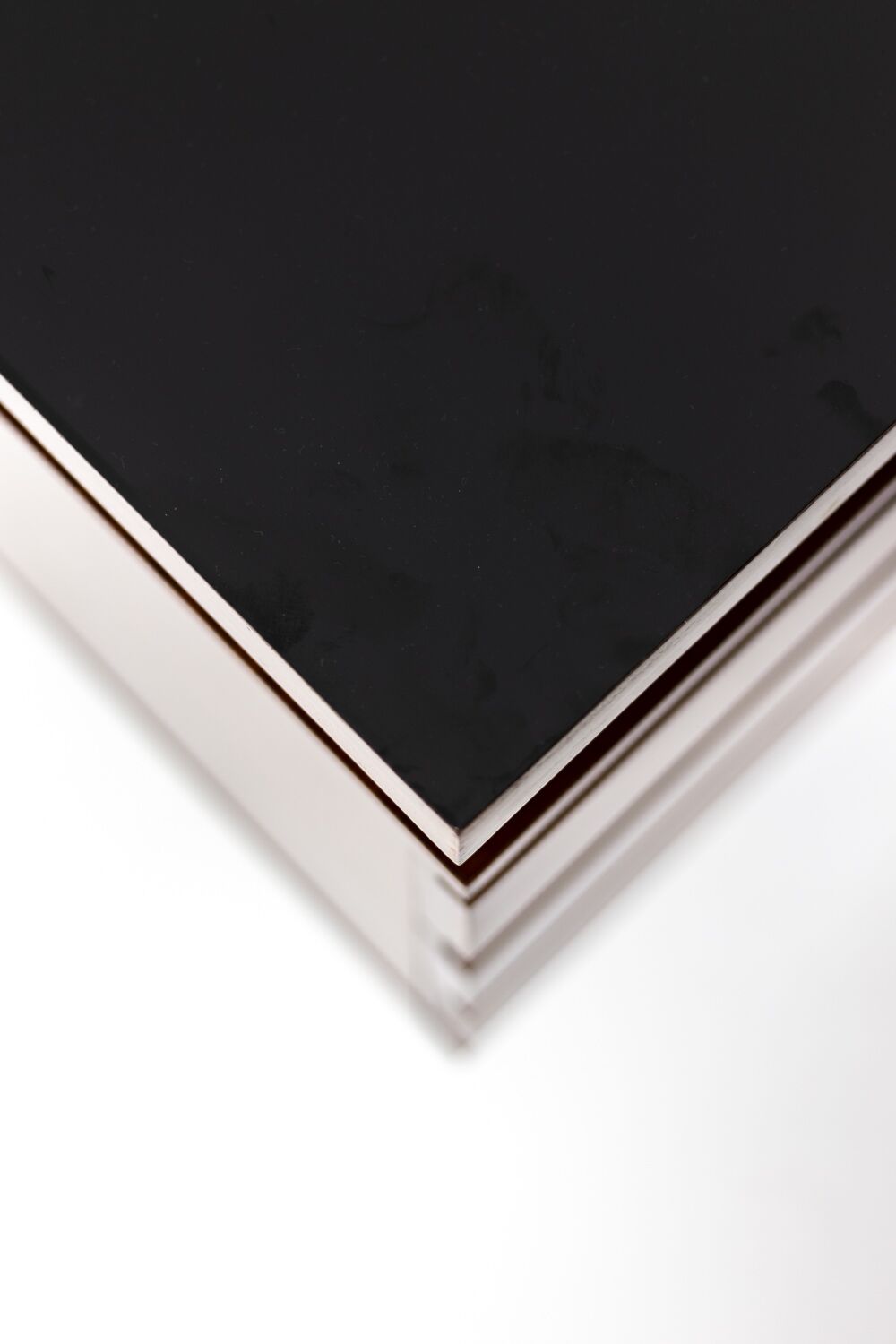 Pierre Guariche Mahogany Desk, Lacquered Metal, 1960s - Image 3