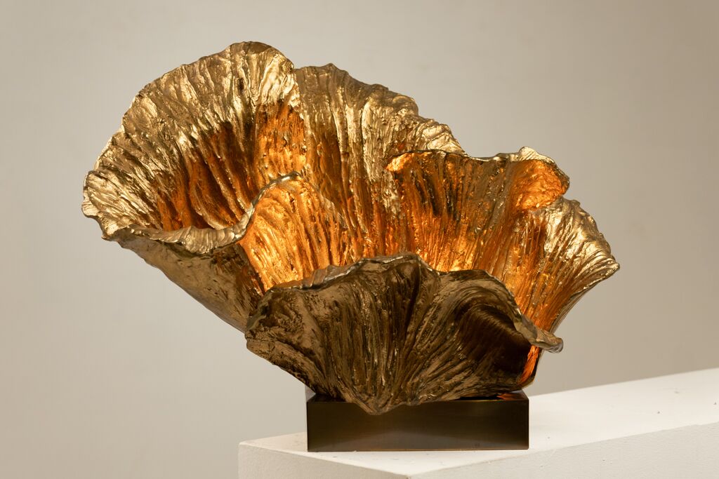 Chrystiane Charles Bronze Lamp, for Maison Charles, Signed - Image 4